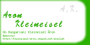 aron kleineisel business card