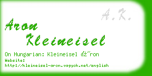 aron kleineisel business card